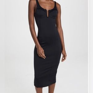 Good American Scuba U Corset Midi Dress